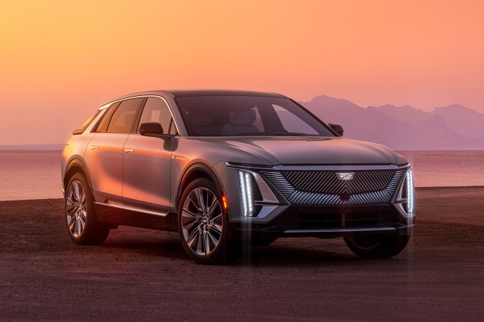 2023 Cadillac LYRIQ exterior front passenger side three-quarter