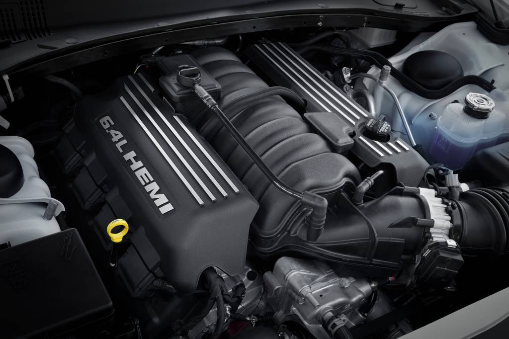 A 6.4L V8 HEMI engine powers the 2023 Chrysler 300C, generating A 6.4L V8 HEMI engine powers the 2023 Chrysler 300C, generating