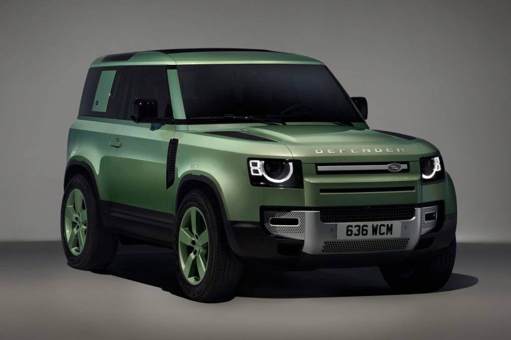 Edição de 75 anos do Land Rover Defender é híbrida e tem rodas verdes