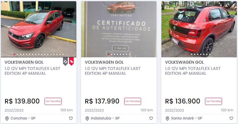 Gol Last Edition tem grande variação de preços entre revendas e localidades