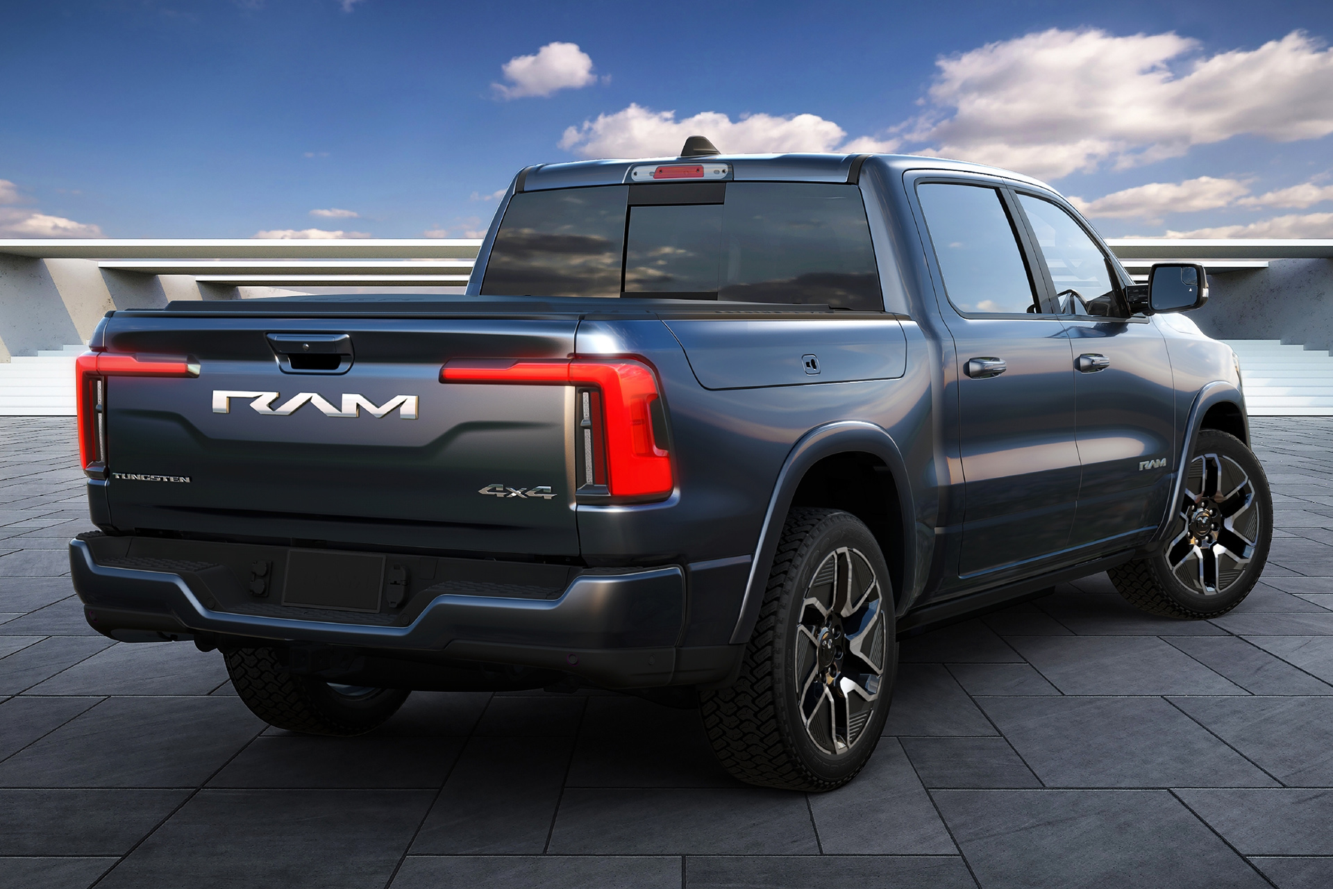 Assoalho da picape &eacute; coberto, a fim de favorecer a aerodin&acirc;mica