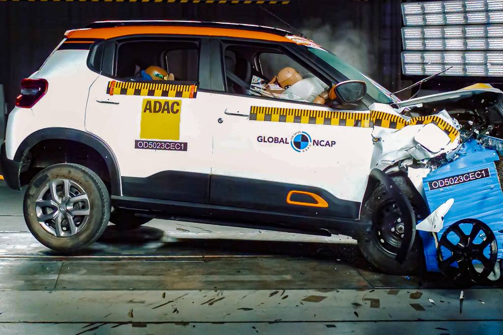 Citroën C3 elétrico também recebe nota zero em teste de colisão