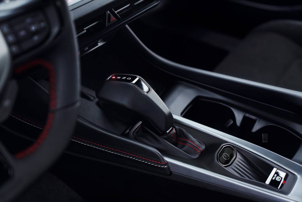 An all-new, modern “pistol-grip” shifter and the start/power but An all-new, modern