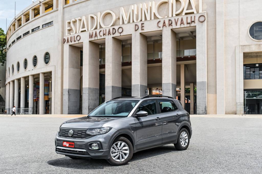 Automóvel T-Cross, da Volkswagen, durante Teste na revista Quatro Rodas. Caoa Chery Tiggo 5x usado tem tecnologia, mas câmbio requer atenção