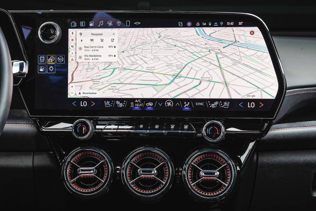 Blazer traz uma bela tela multim&iacute;dia, por&eacute;m sem Android Auto ou Apple CarPlay