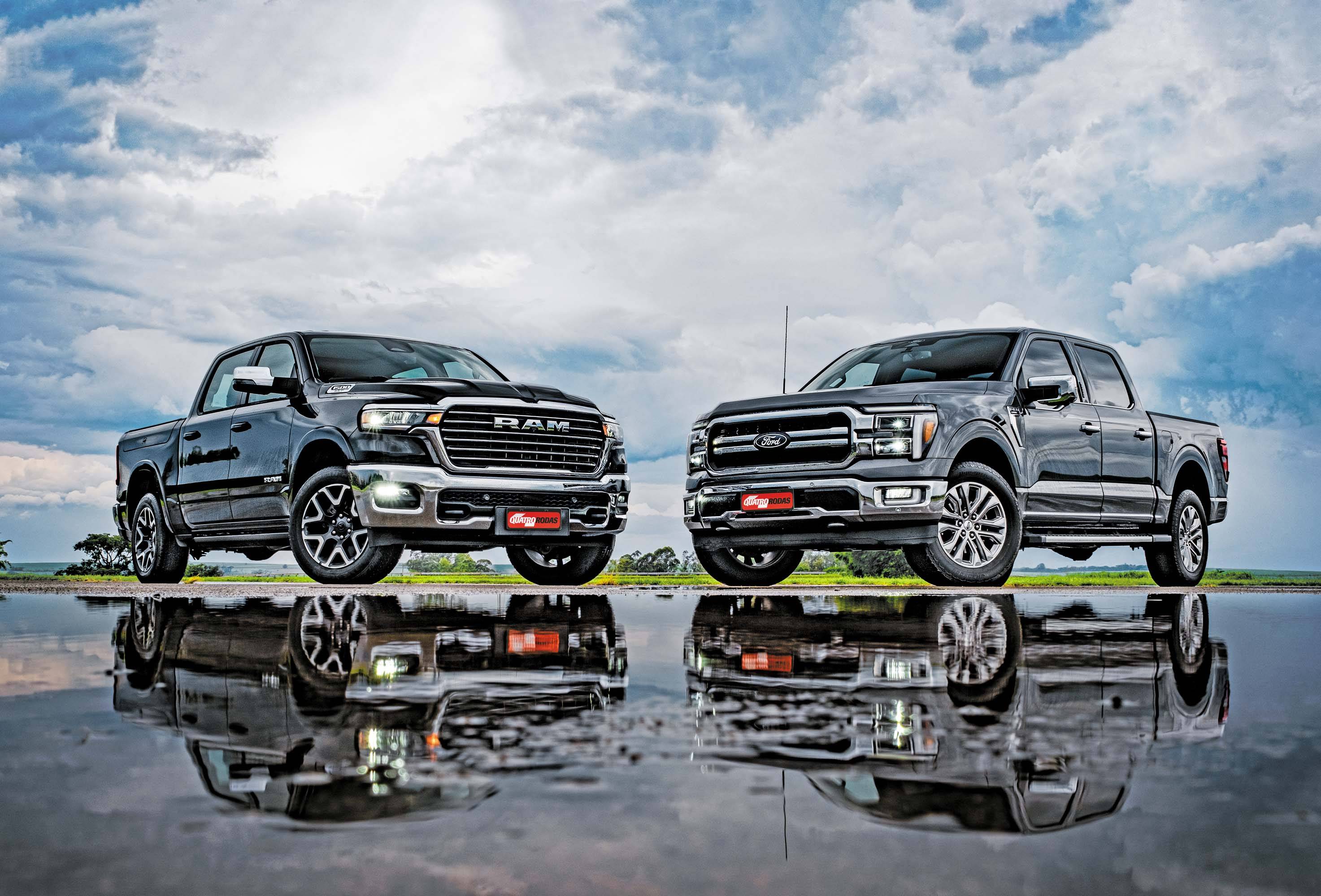 Ram 1500 Laramie com motor 3.0 biturbo enfrenta nova Ford F-150 com V8 raiz