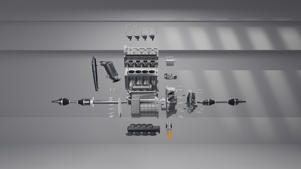 FHC – Disassembled Plataforma da Horse Powertrain