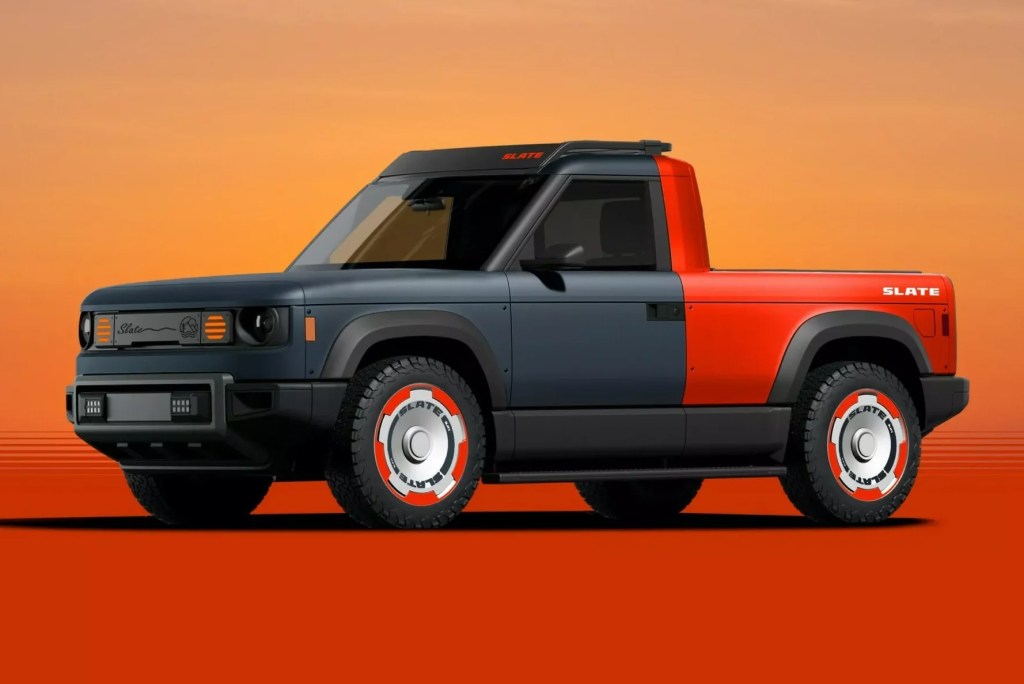 Picape elétrica barata do dono da Amazon tem abertura do vidro por manivela