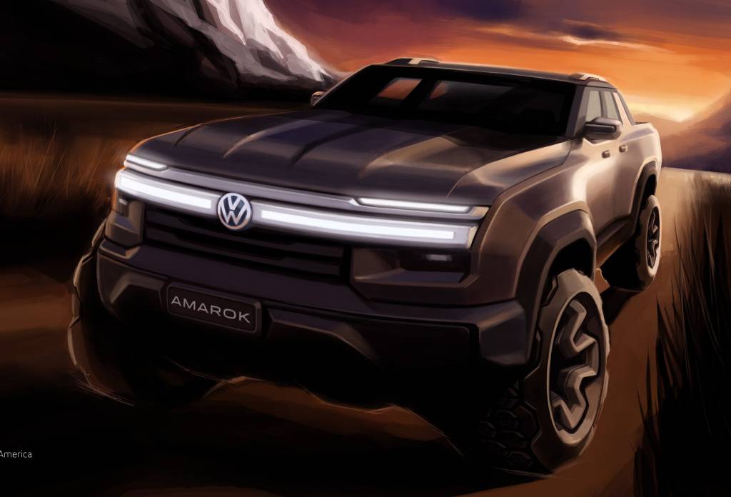 Nova Volkswagen Amarok 2027 em teaser Nova Volkswagen Amarok 2027 em teaser