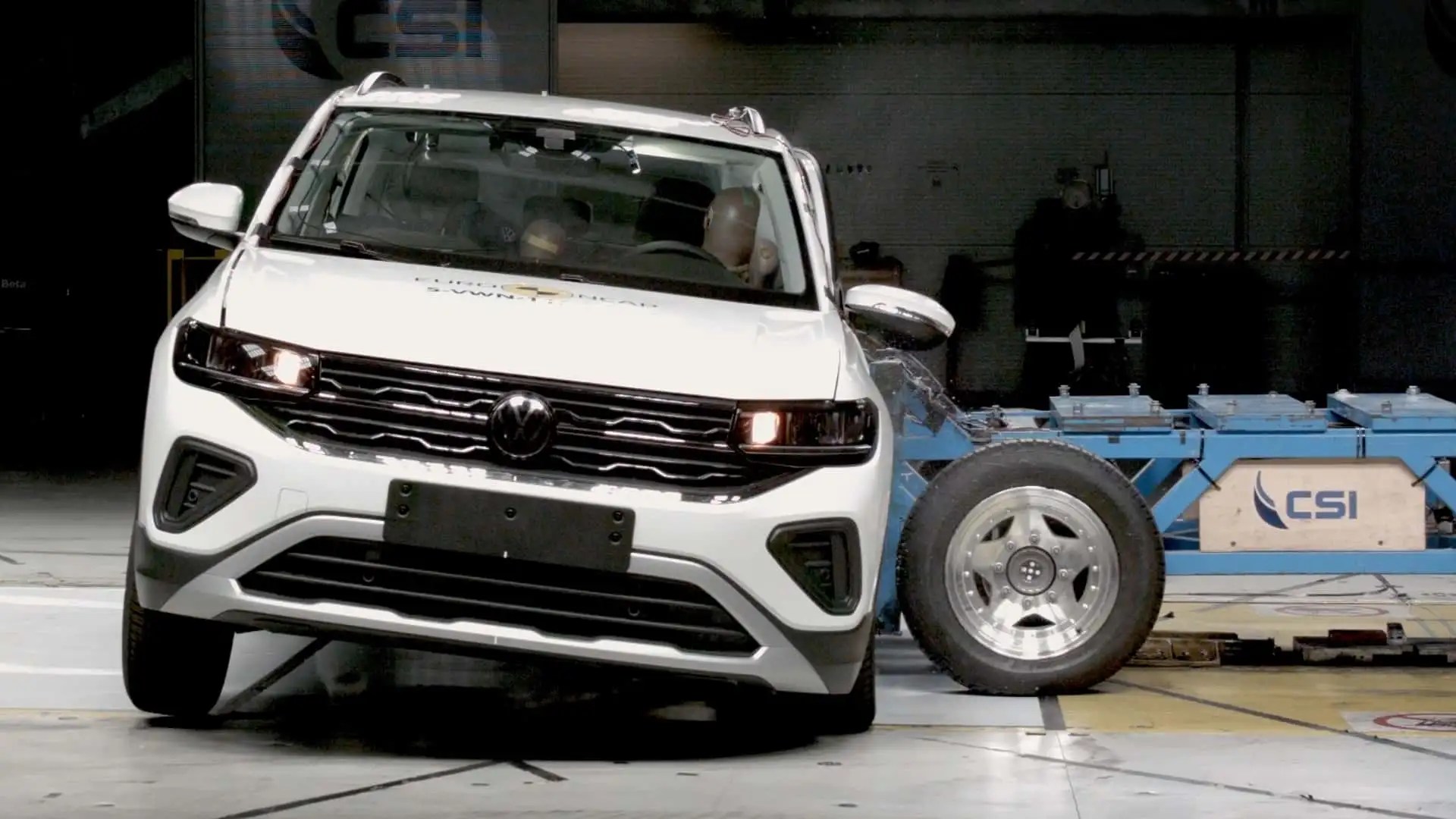 Teste de colisão do VW T-Cross no Euro NCAP