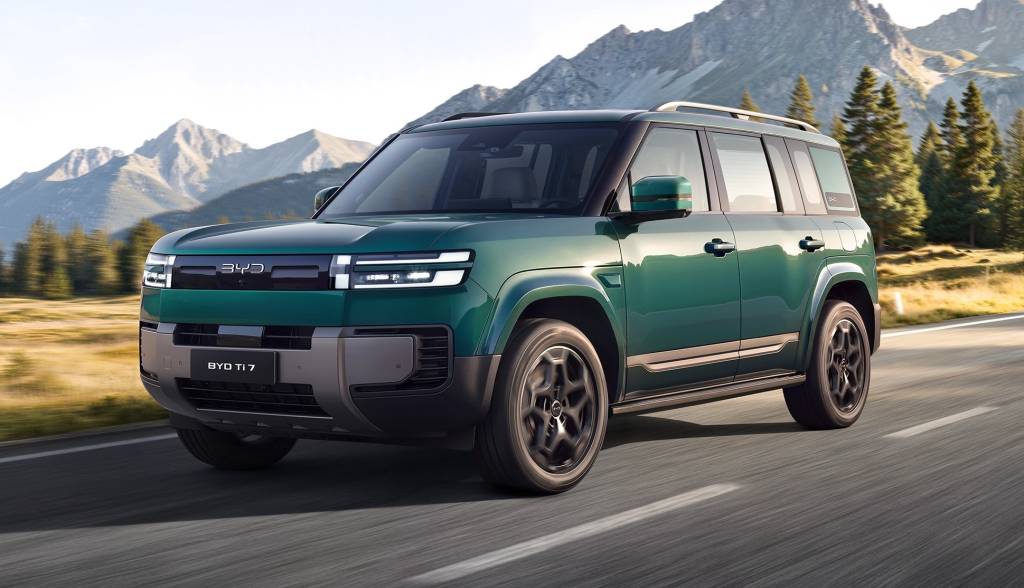 Novo BYD Ti7 2027 é o SUV chinês de sete lugares que quer derrotar o Defender